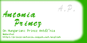 antonia princz business card